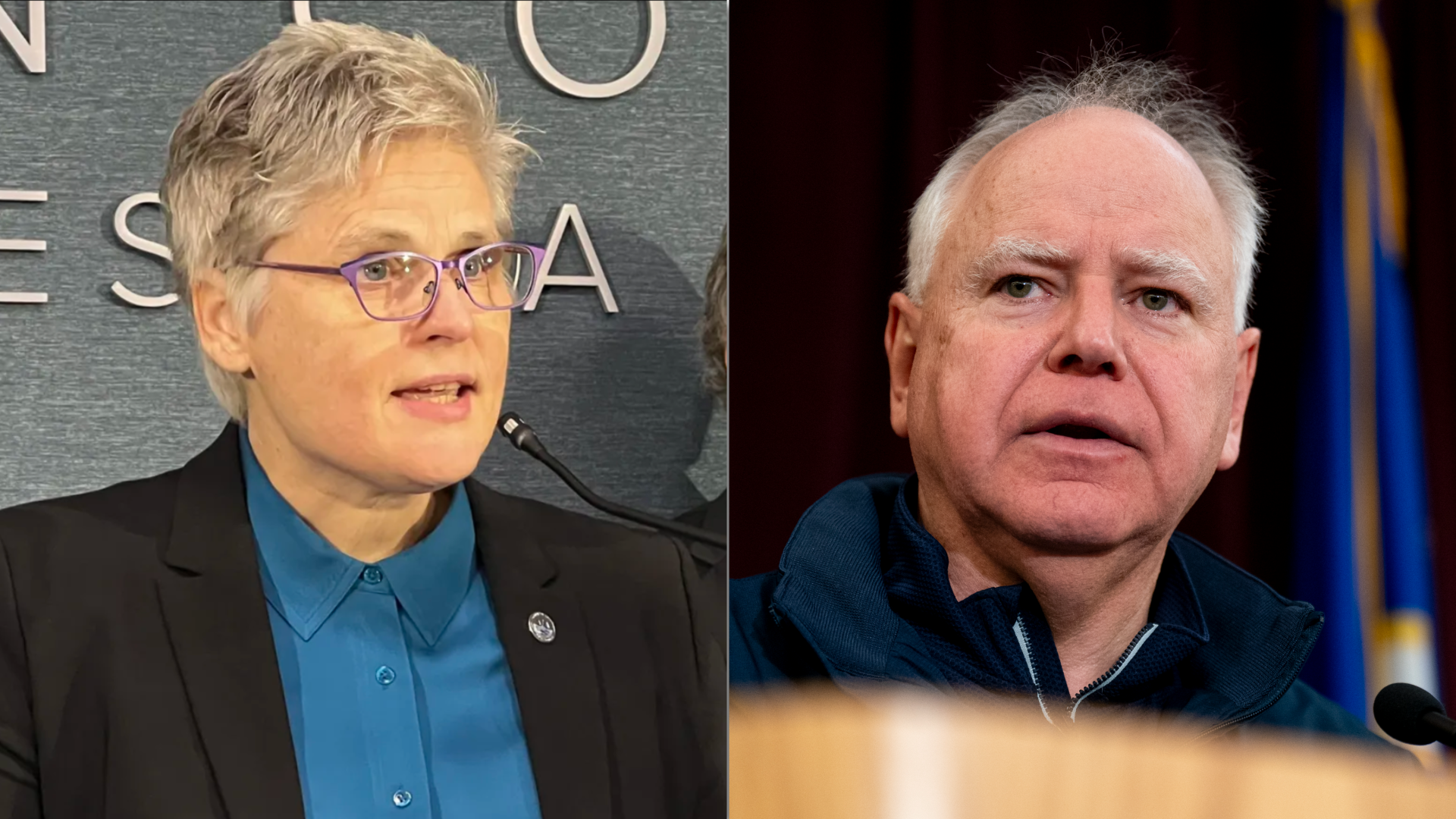 Mary Moriarty and Tim Walz