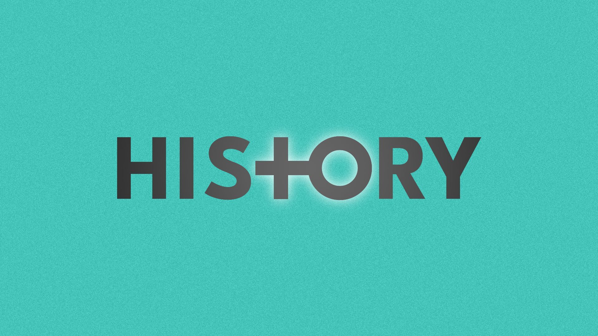 Illustration of the word history with a female symbol standing in for the T and O.