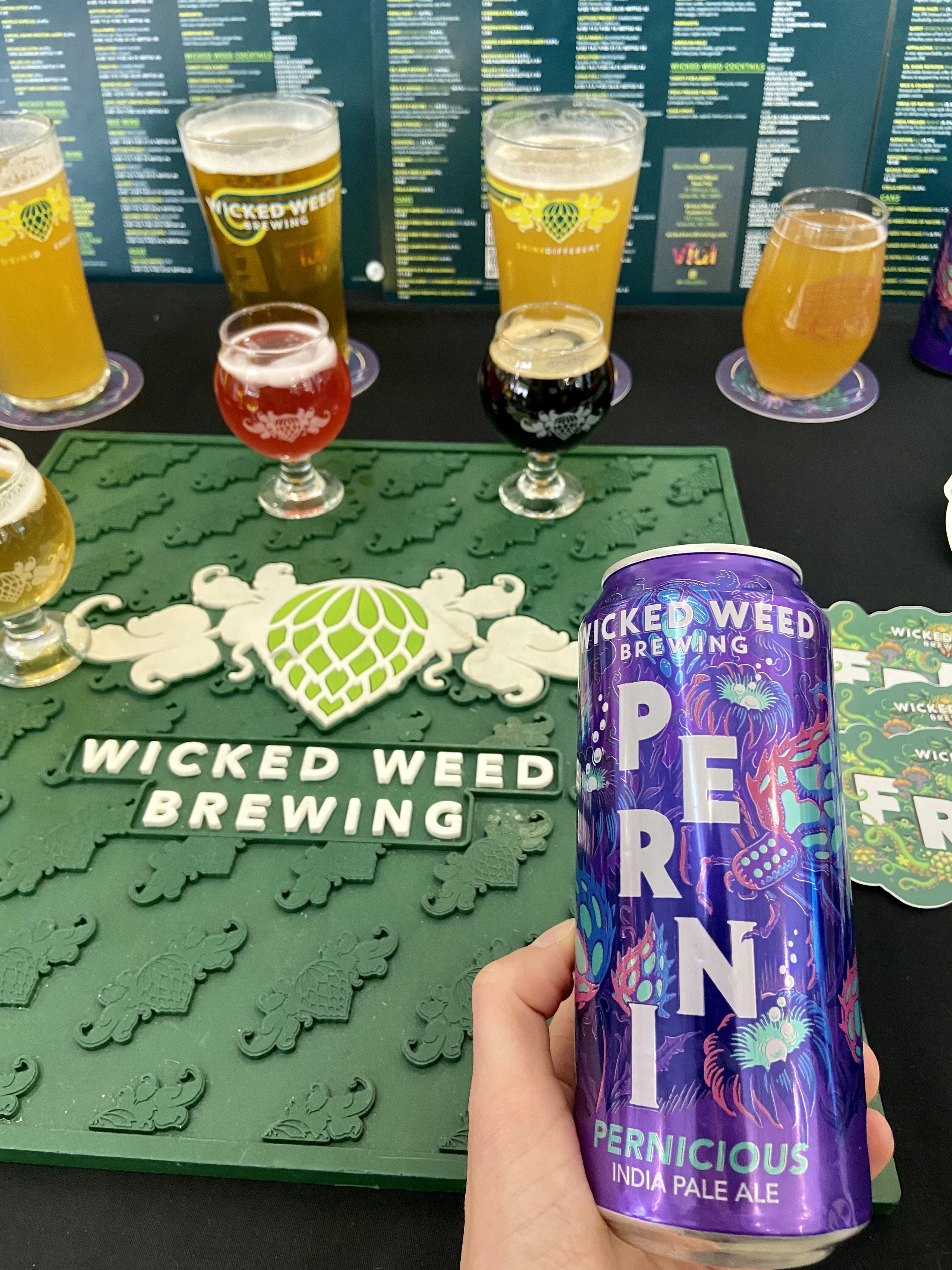 Wicked Weed beer at Charlotte's airprot. 