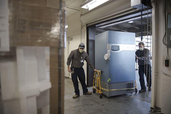 Novant Health's vaccine freezer 2020