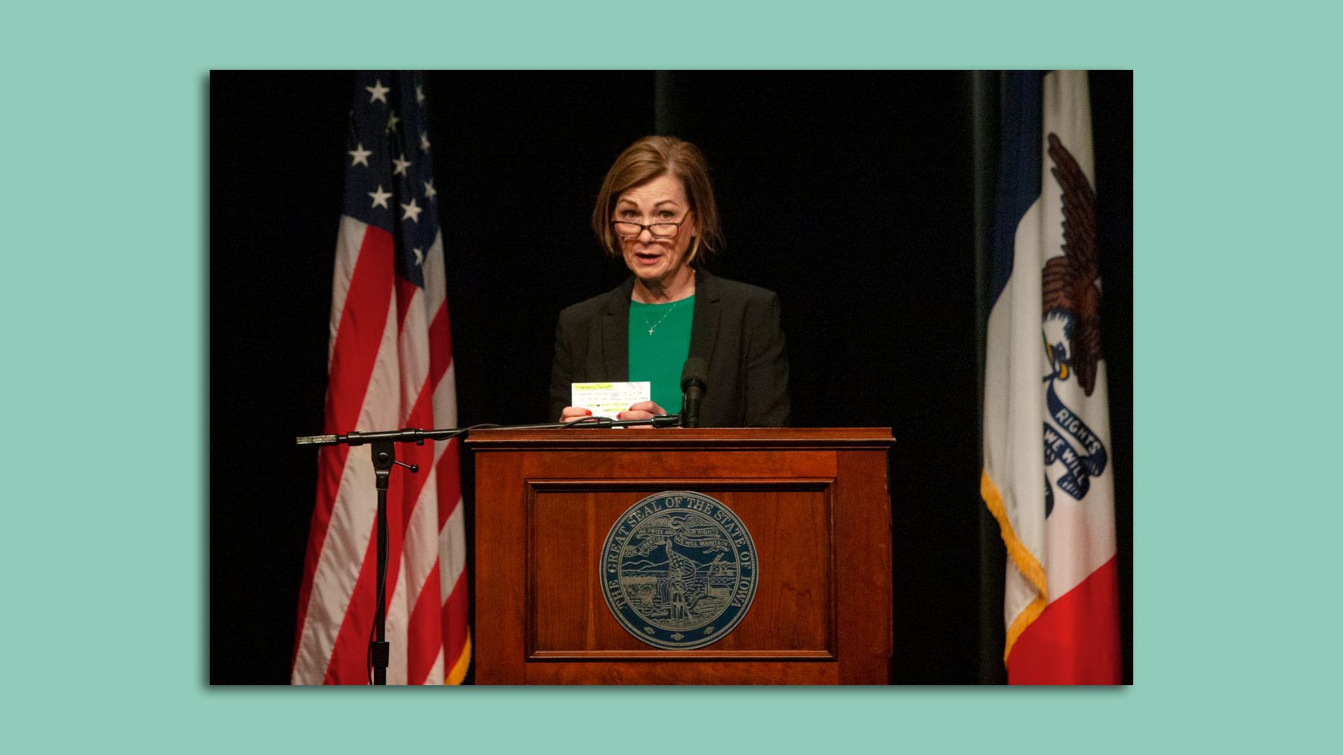 A photo of Gov. Kim Reynolds