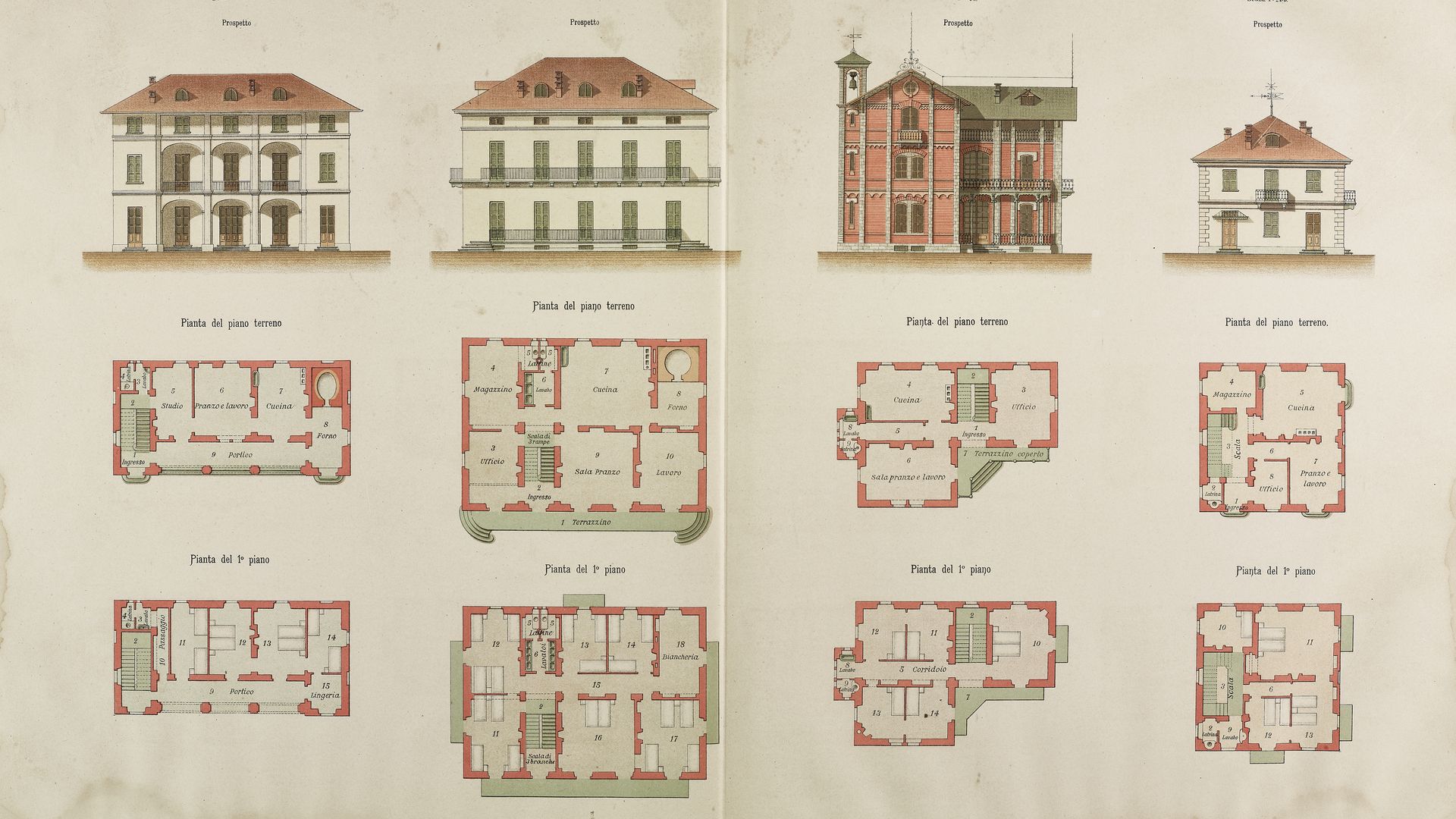 Floor plans depict different levels of a home