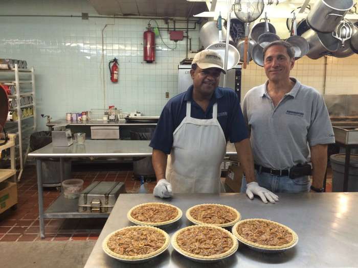 Gary and Anthony at Andersons pecan pie