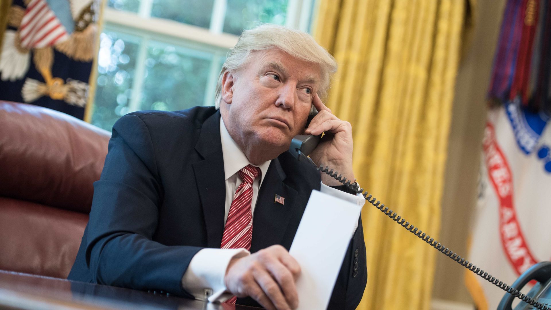 Trump on the phone