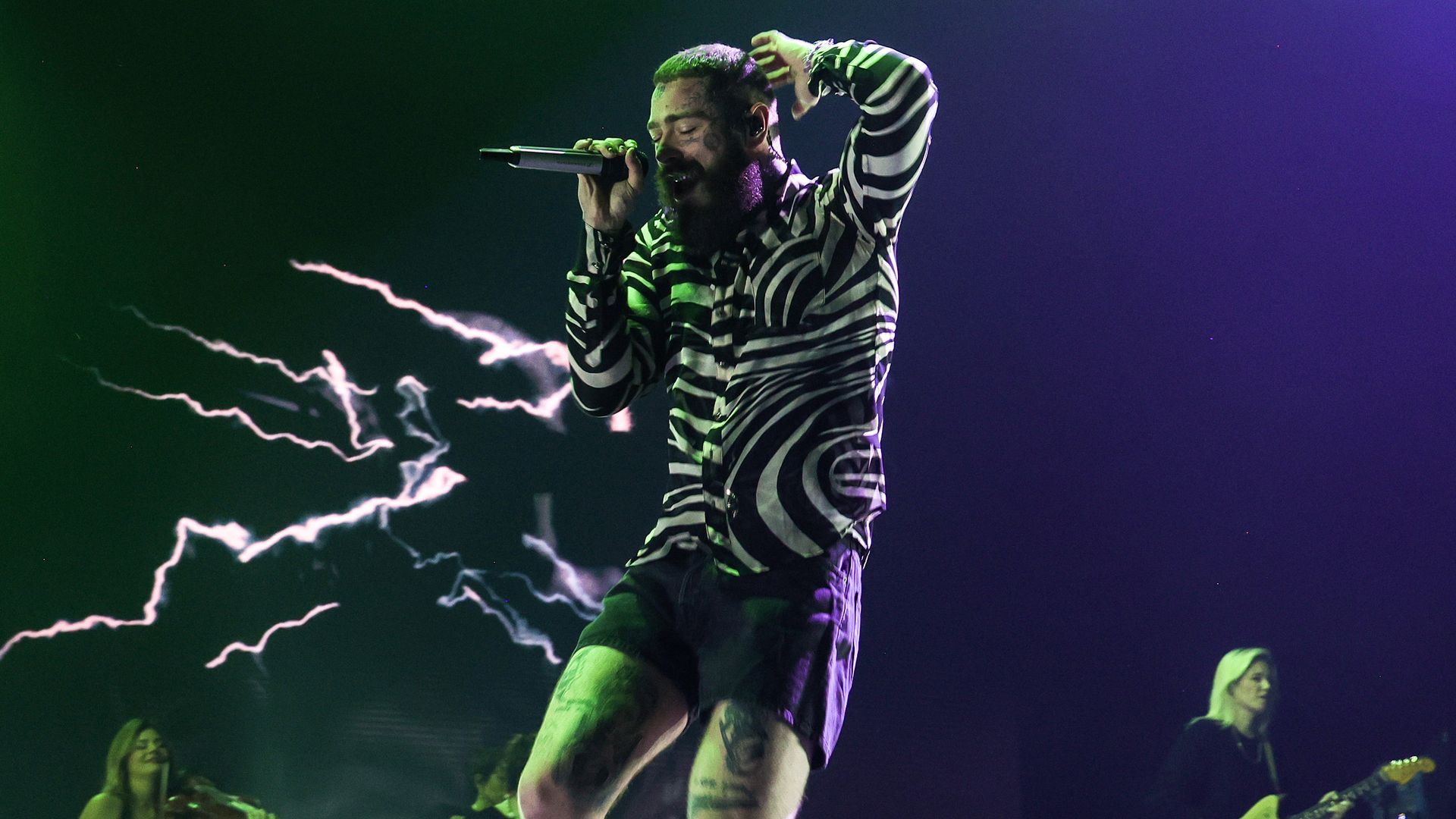 Post Malone performing