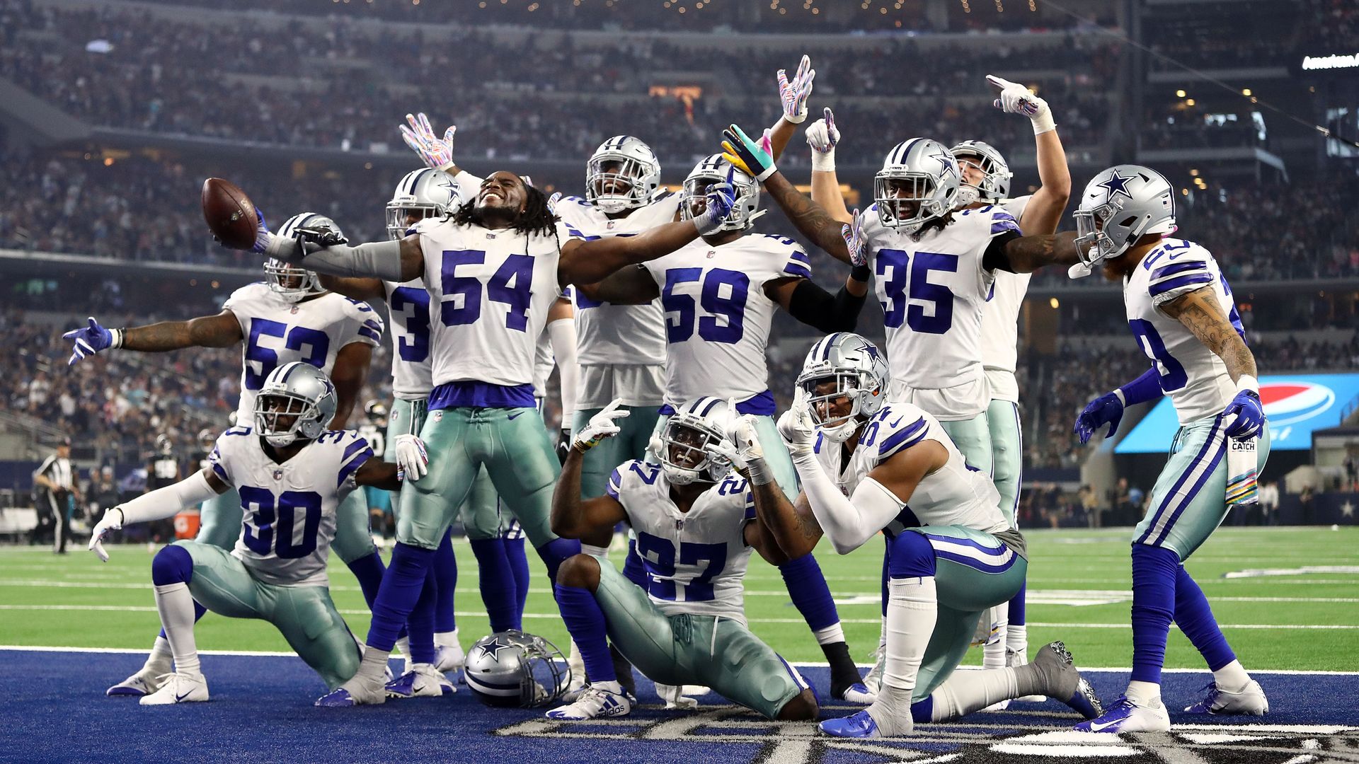 Cowboys celebrating