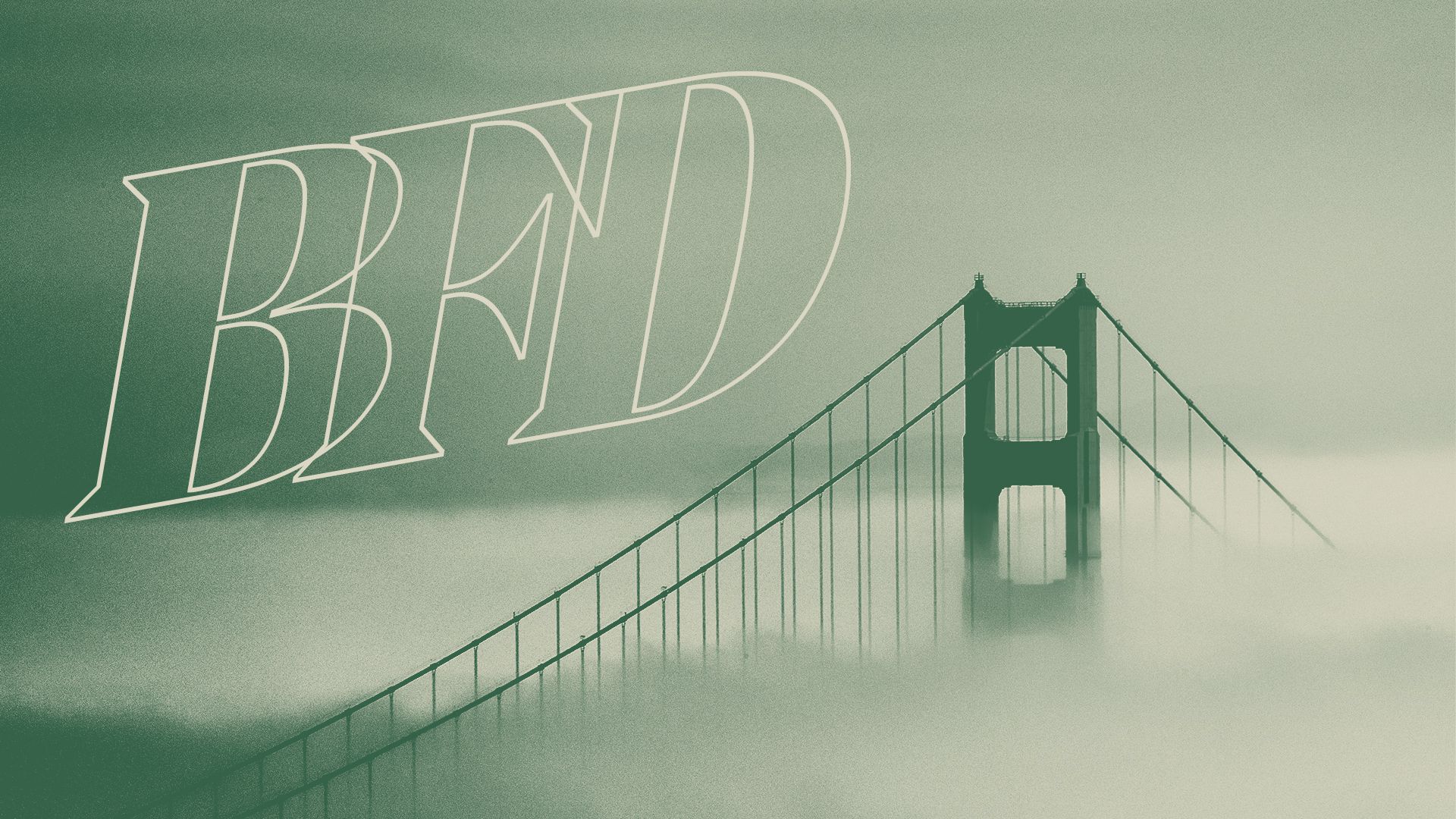 BFD logo on Golden Gate Bridge in San Francisco