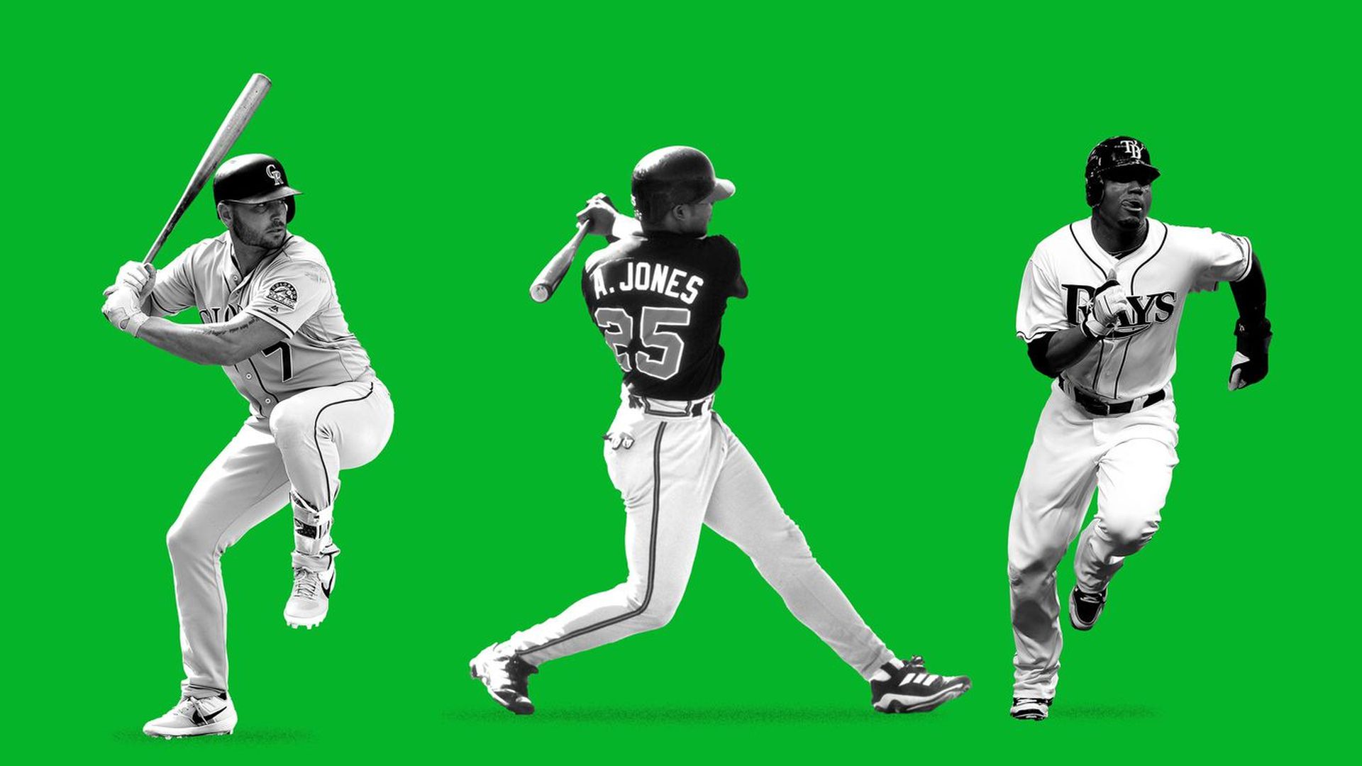 A Photo Illustration with three hall of famers on it. 