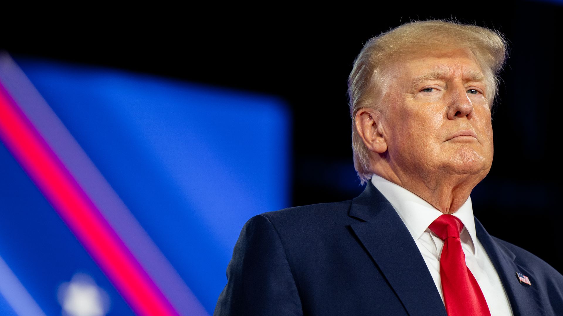 Donald Trump prepares to speak at the Conservative Political Action Conference CPAC