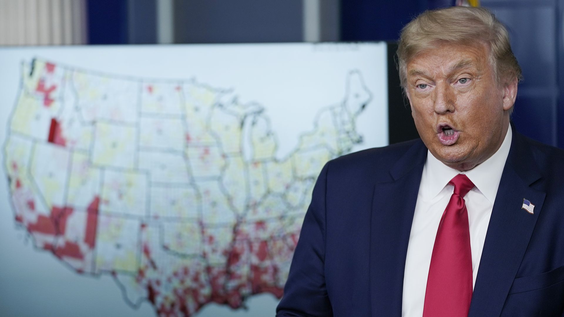 President Trump during a news conference on July 23. Photo: Drew Angerer/Getty Images