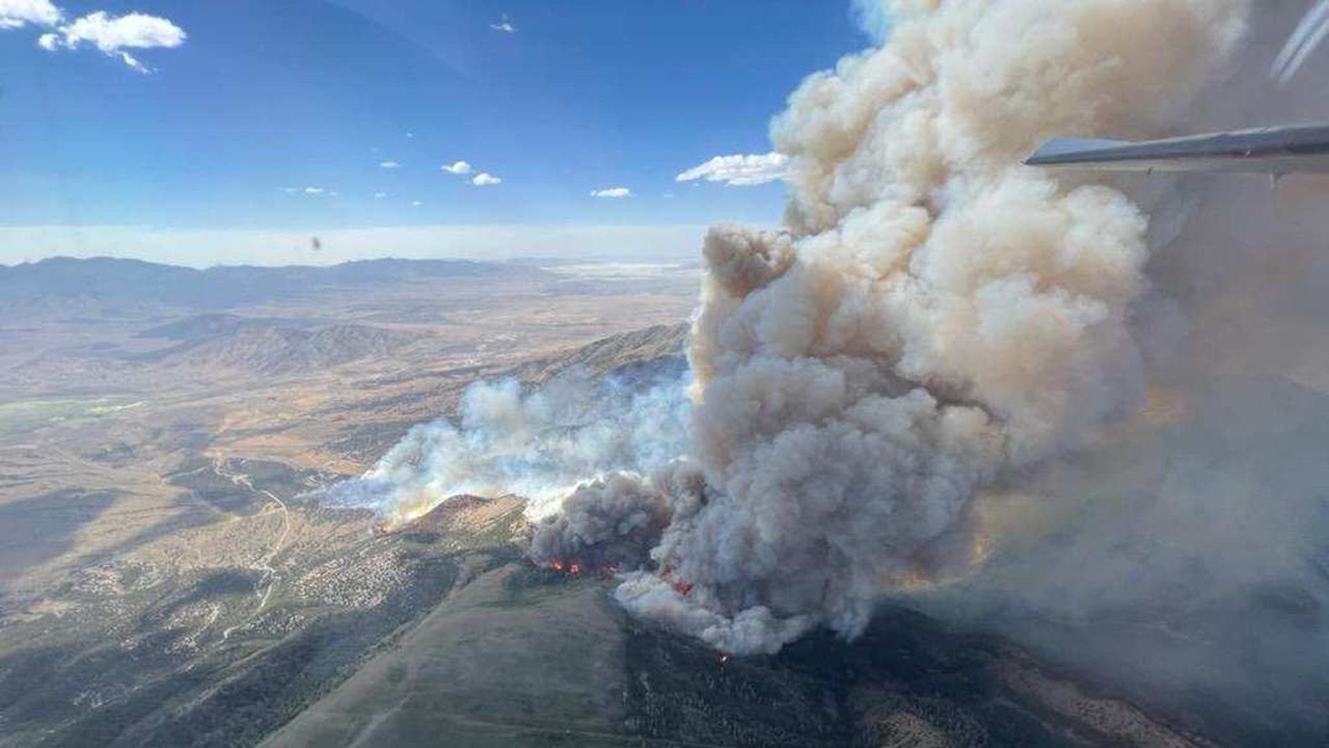 The Jacob City Fire had burned about 4,000 acres as of Sunday. Photo courtesy of Utahfireinfo.gov.