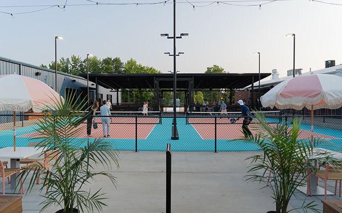 Rally's outdoor courts.