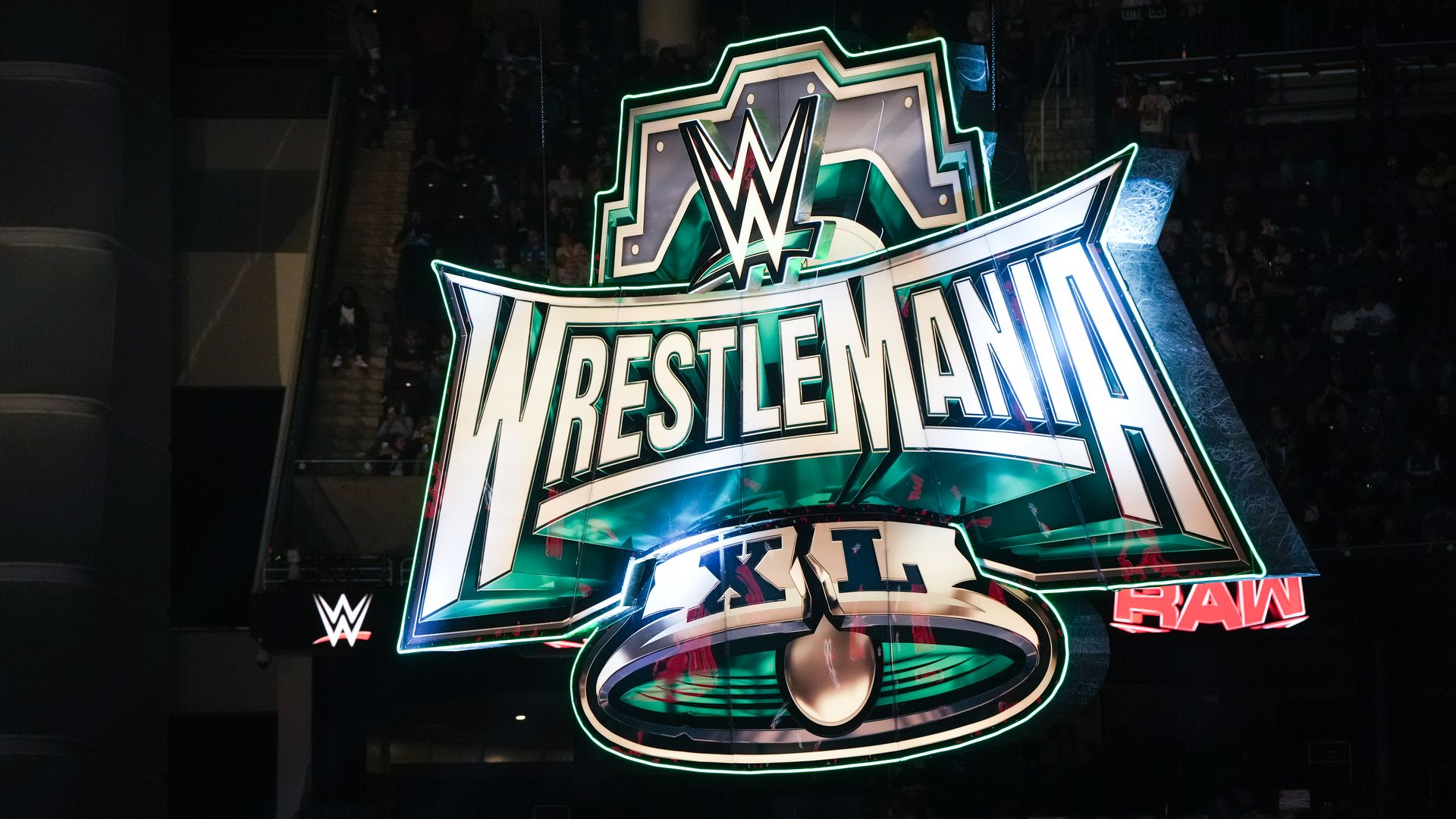 A Wrestlemania sign 