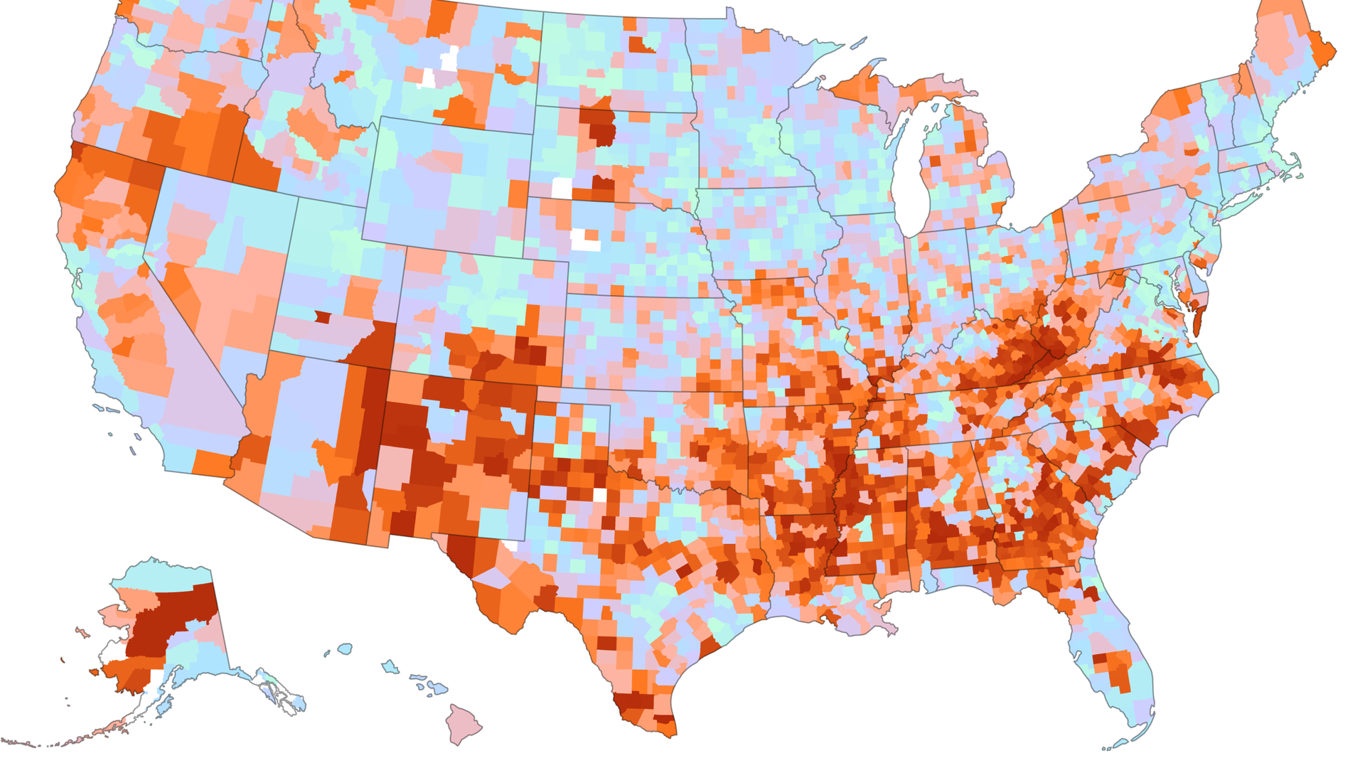 Map: The richest and poorest parts of America - Axios