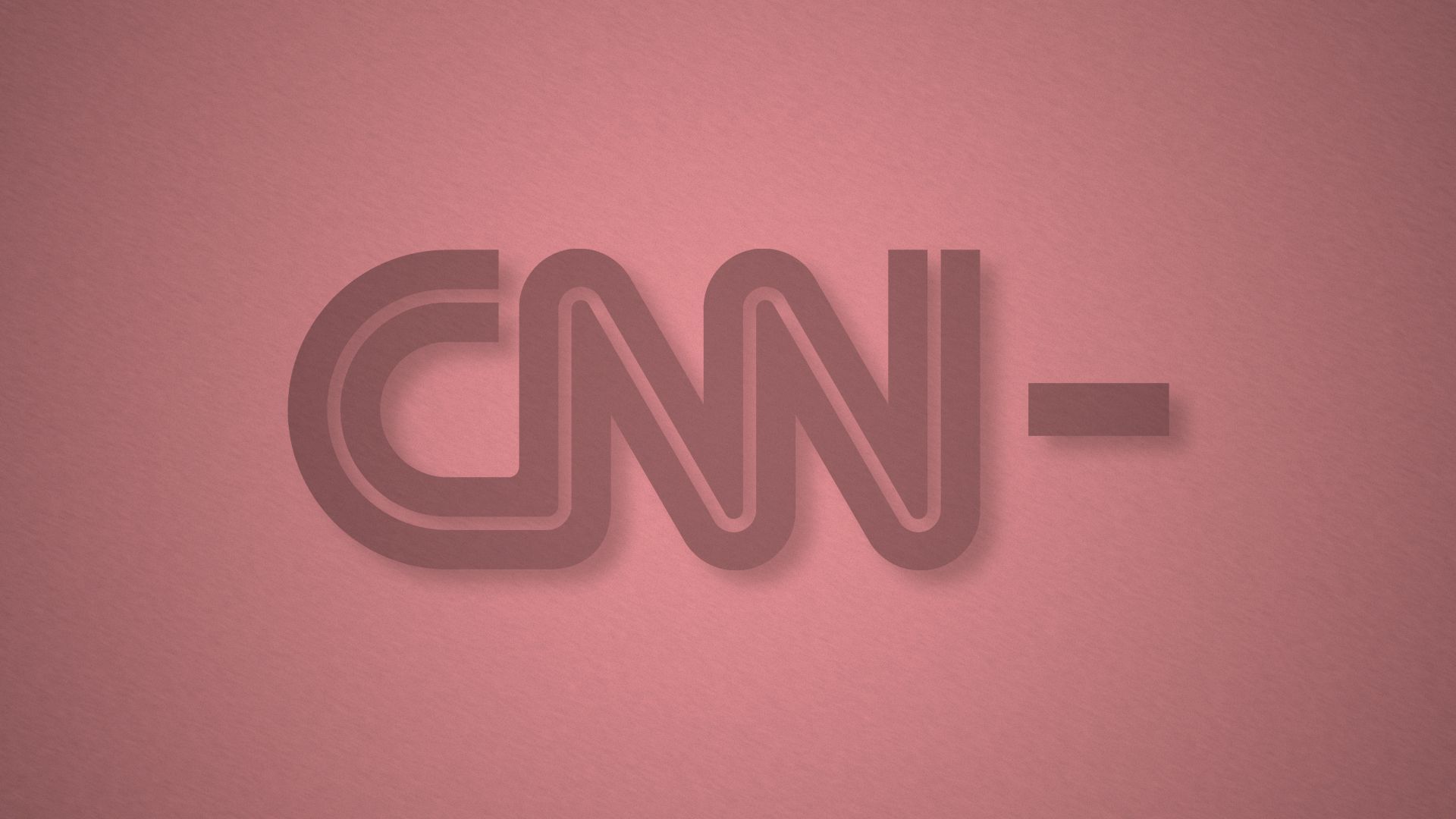 Illustration of the CNN+ logo with a minus replacing the plus sign.