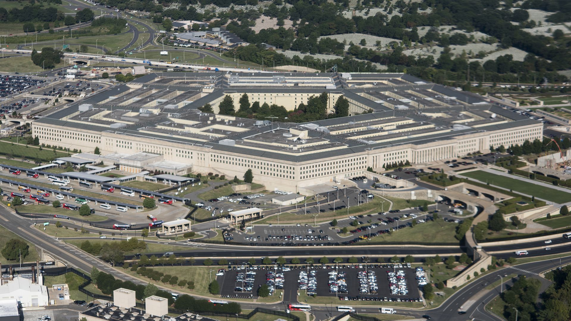 A birds eye view of the Pentagon 