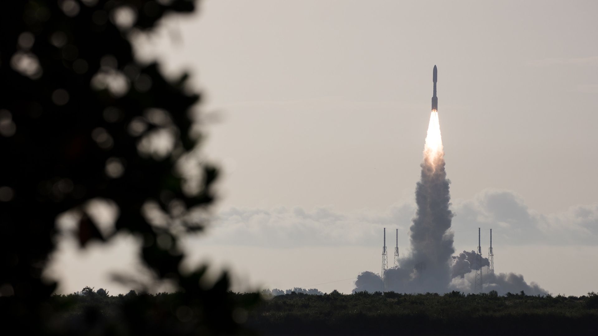 The ULA Atlas V rocket launches Perseverance to Mars from Florida.