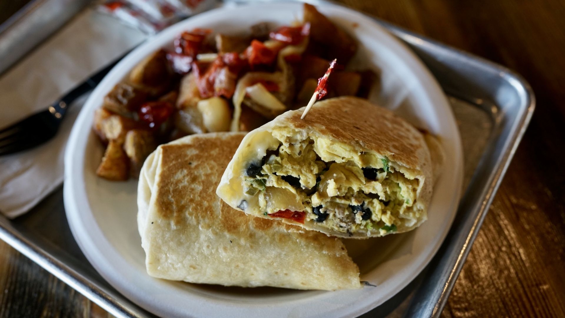 Graze's breakfast burrito