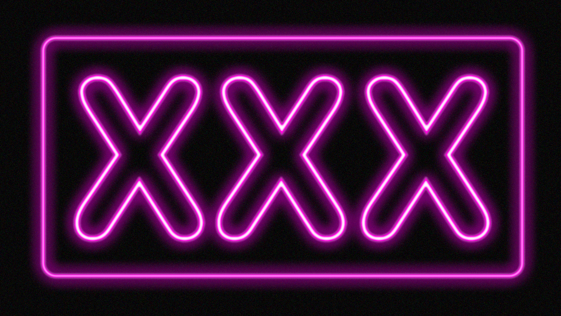 An XXX neon sign shutting off 