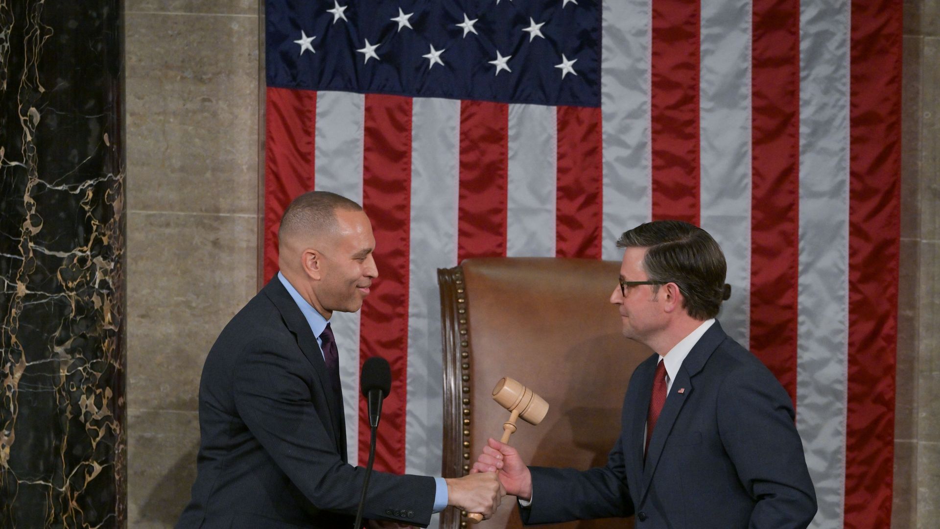 This is Hakeem Jeffries and Mike Johnson