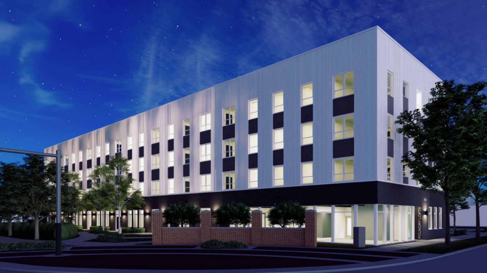 An illustration of the Foundry Lofts.