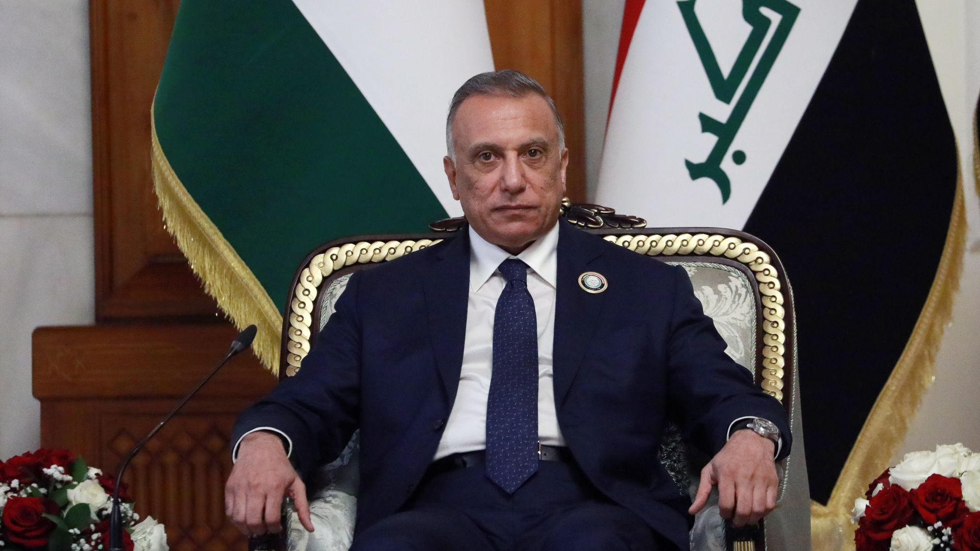 Mustafa al-Kadhimi during a summit with the leaders of Jordan and Egypt.
