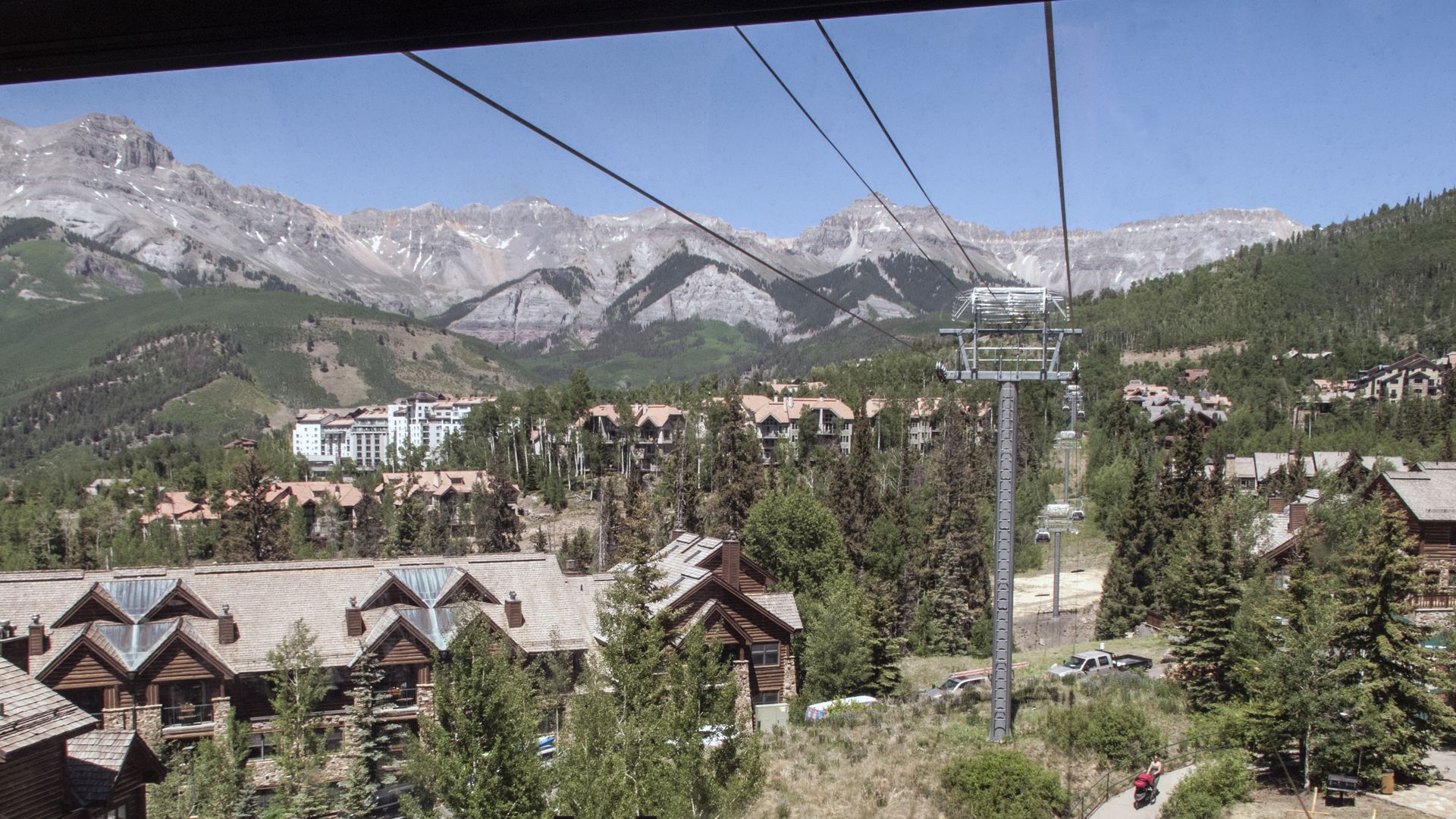 A view from the gondola in Telluride. Photo: Santi Visalli/Getty Images