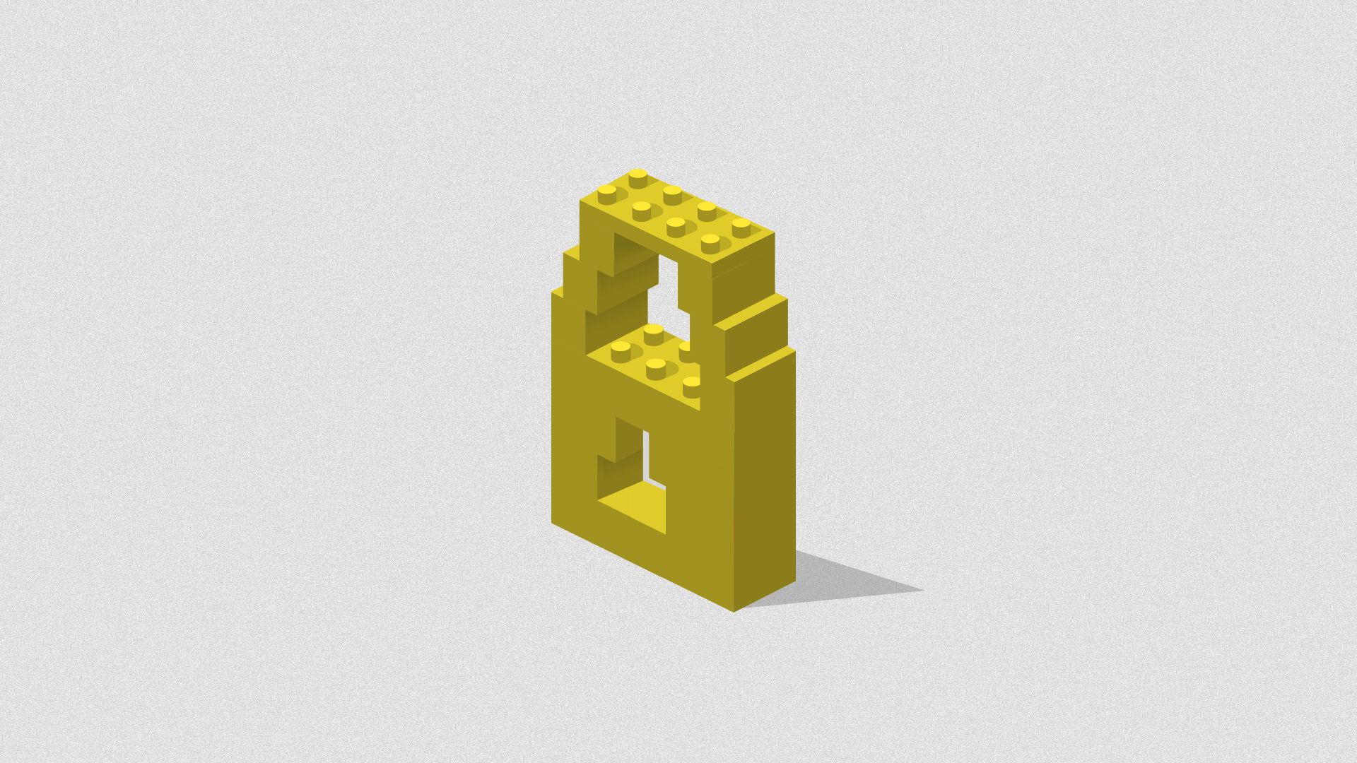 Illustration of a security lock made out of legos.
