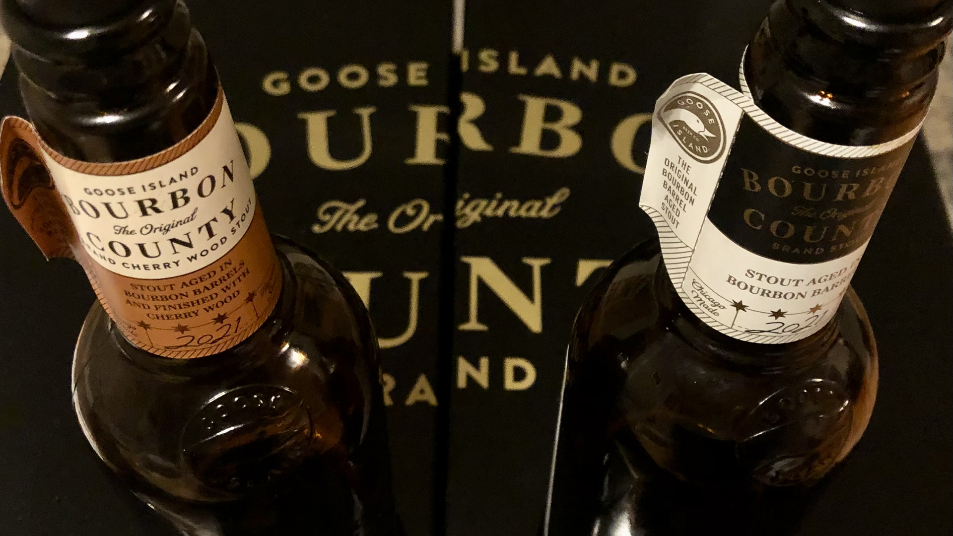 Goose Island's Bourbon County stouts. Photo: John Frank/Axios