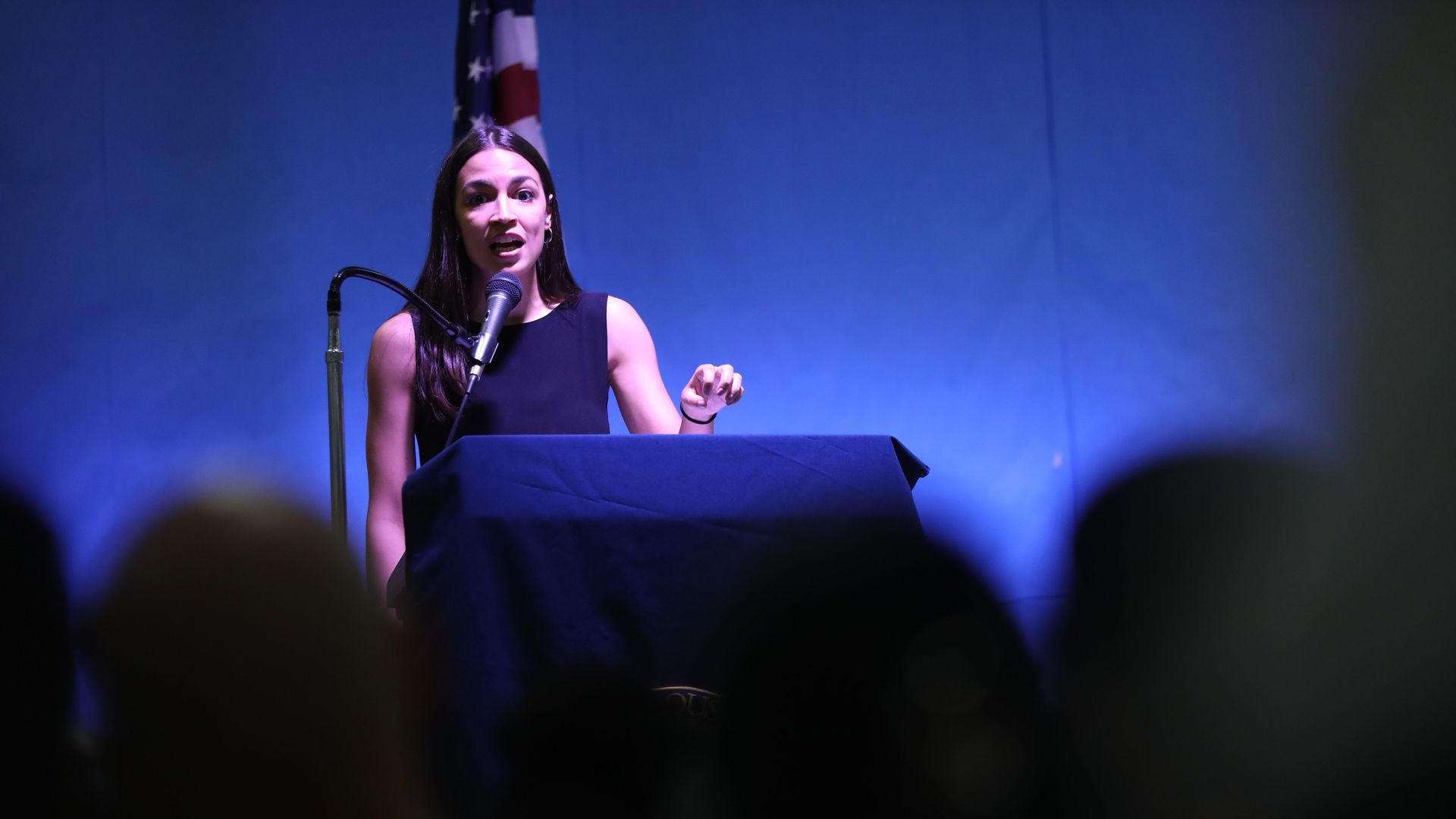Alexandria Ocasio-Cortez holds an immigration Town Hall In Queens on July 20.