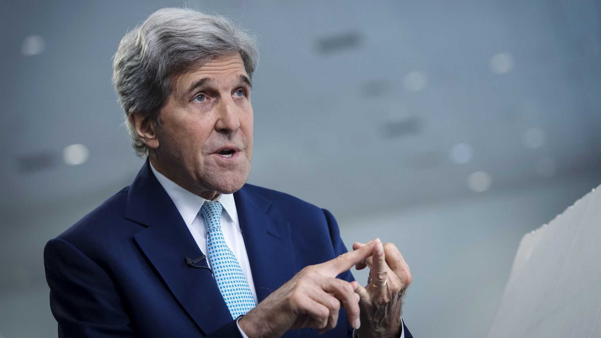 John Kerry speaks during a Bloomberg Television interview.