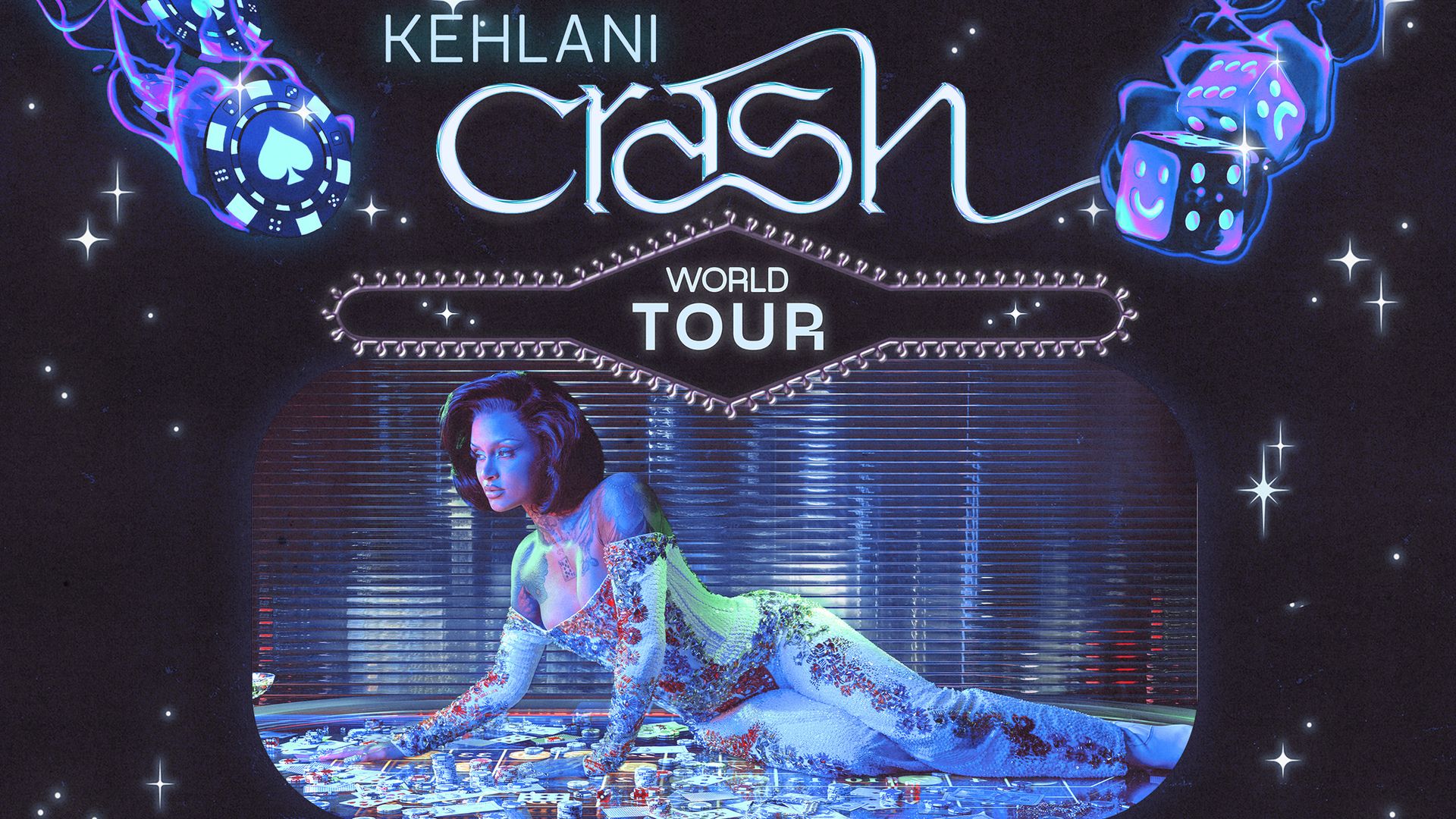 Image of a poster showing Kehlani and the dates of their world tour