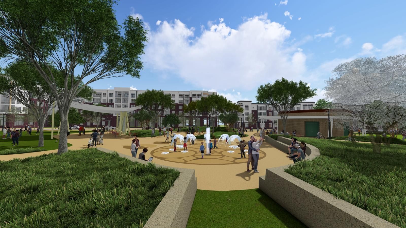 Eastland Park rendering for a splash pad. 
