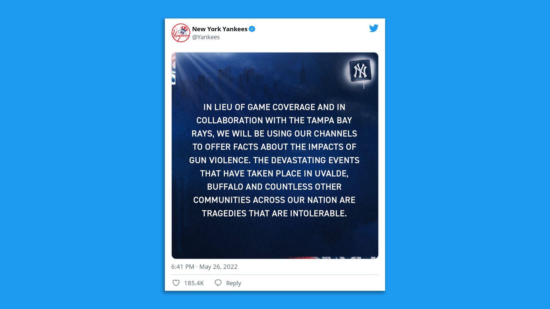 Yankees tweet