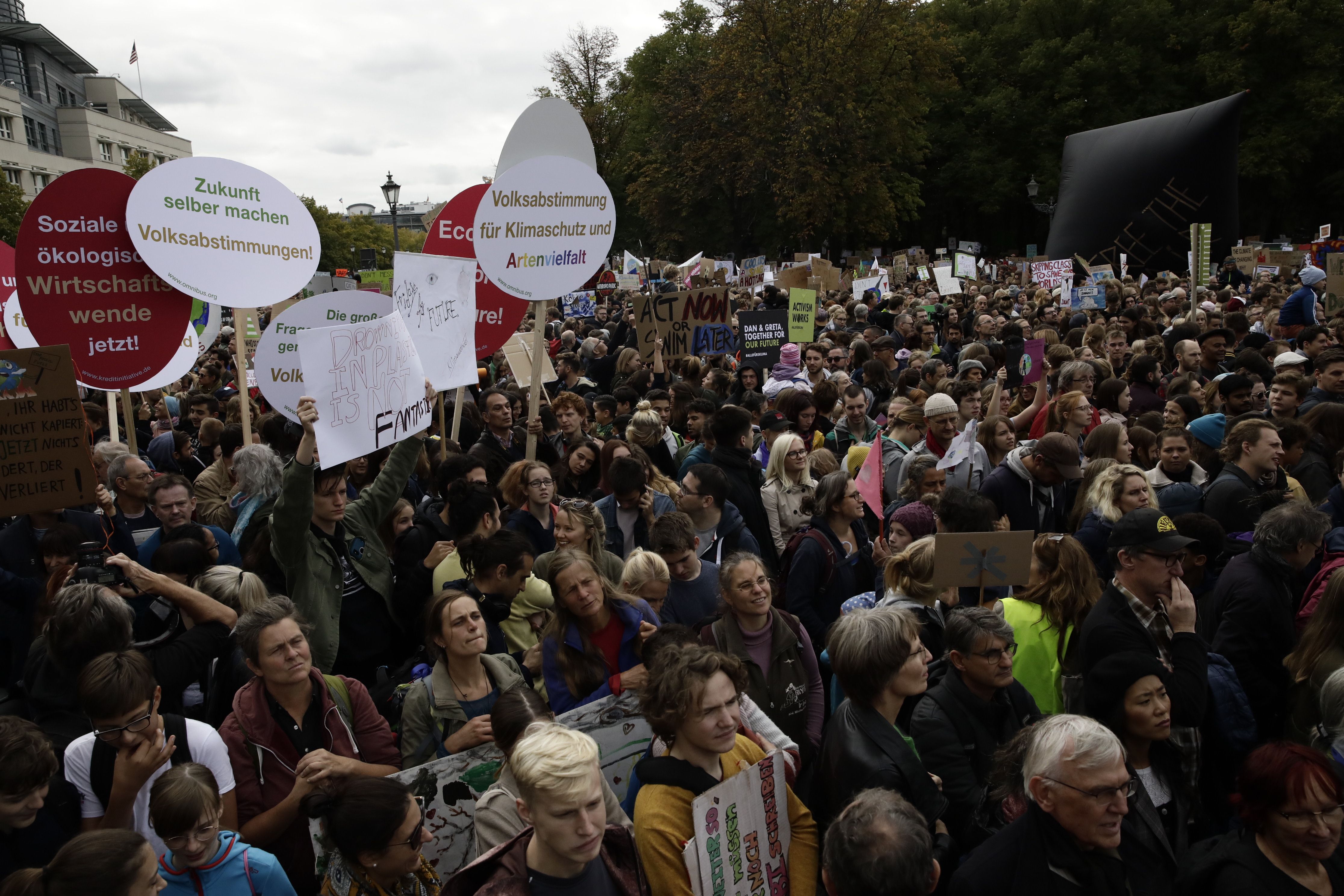 Climate protests in Berlin, Germany