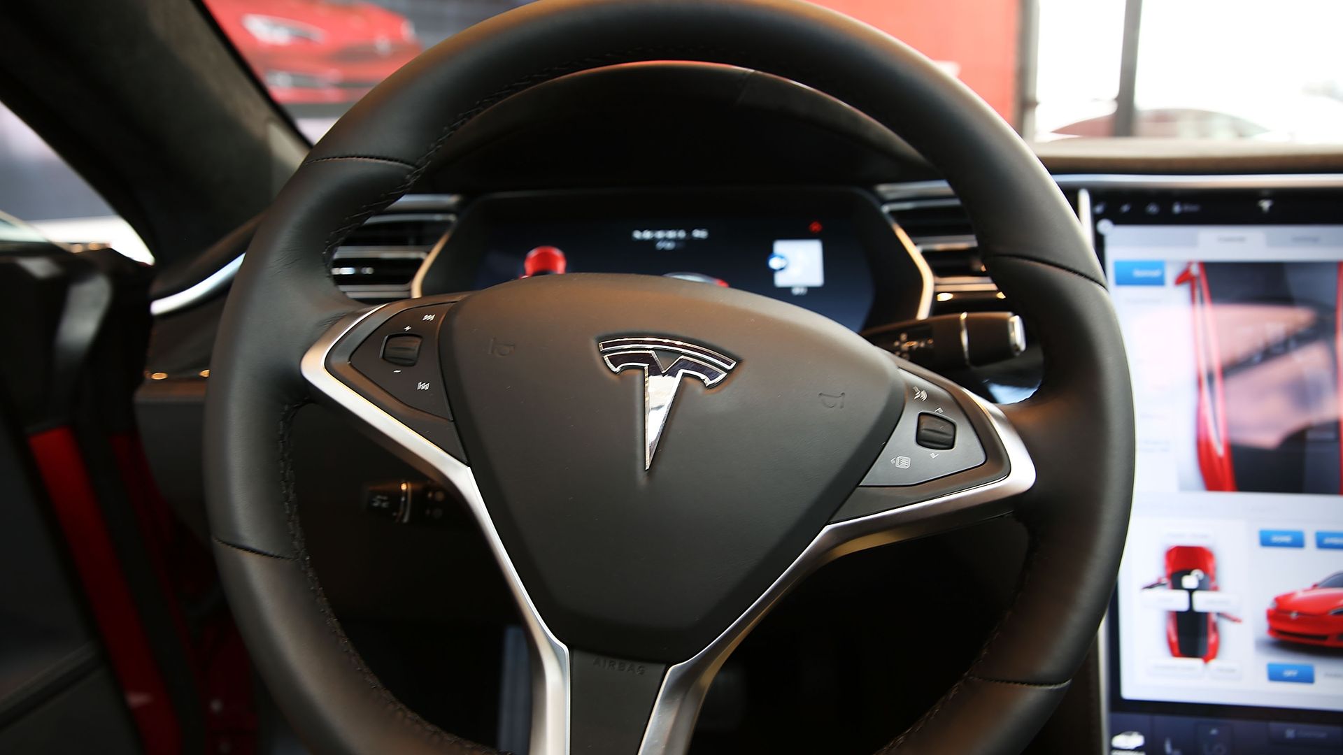 Image of Tesla steering wheel