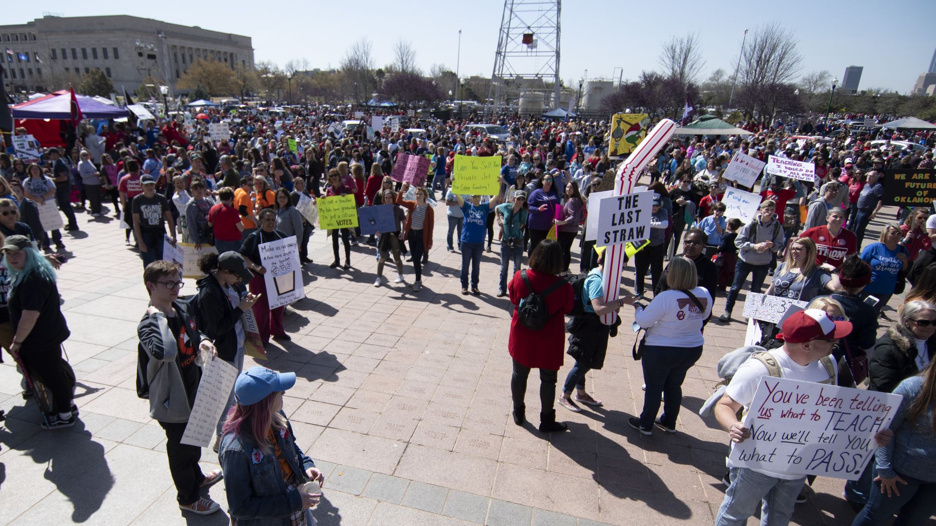 Teachers striking in Oklahoma