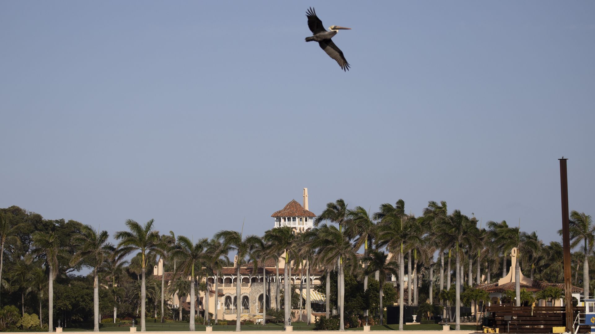  Former President Donald Trump's Mar-a-Lago resort where he resides after leaving the White House on February 13, 2021 in Palm Beach, Florida. 