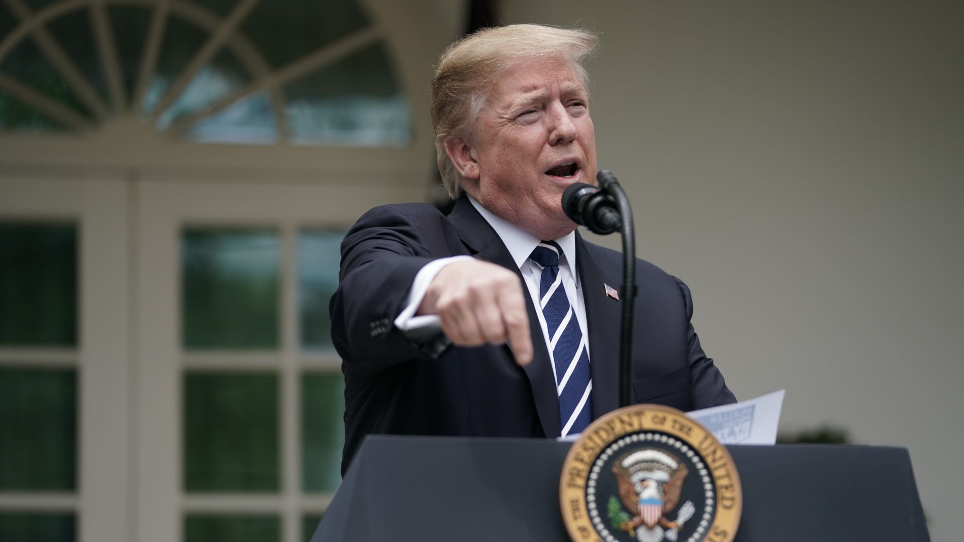 President Trump speaks in the Rose Garden