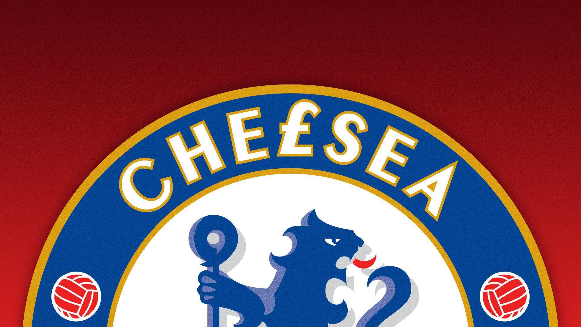 A Chelsea FC logo with a pound sign instead of an L
