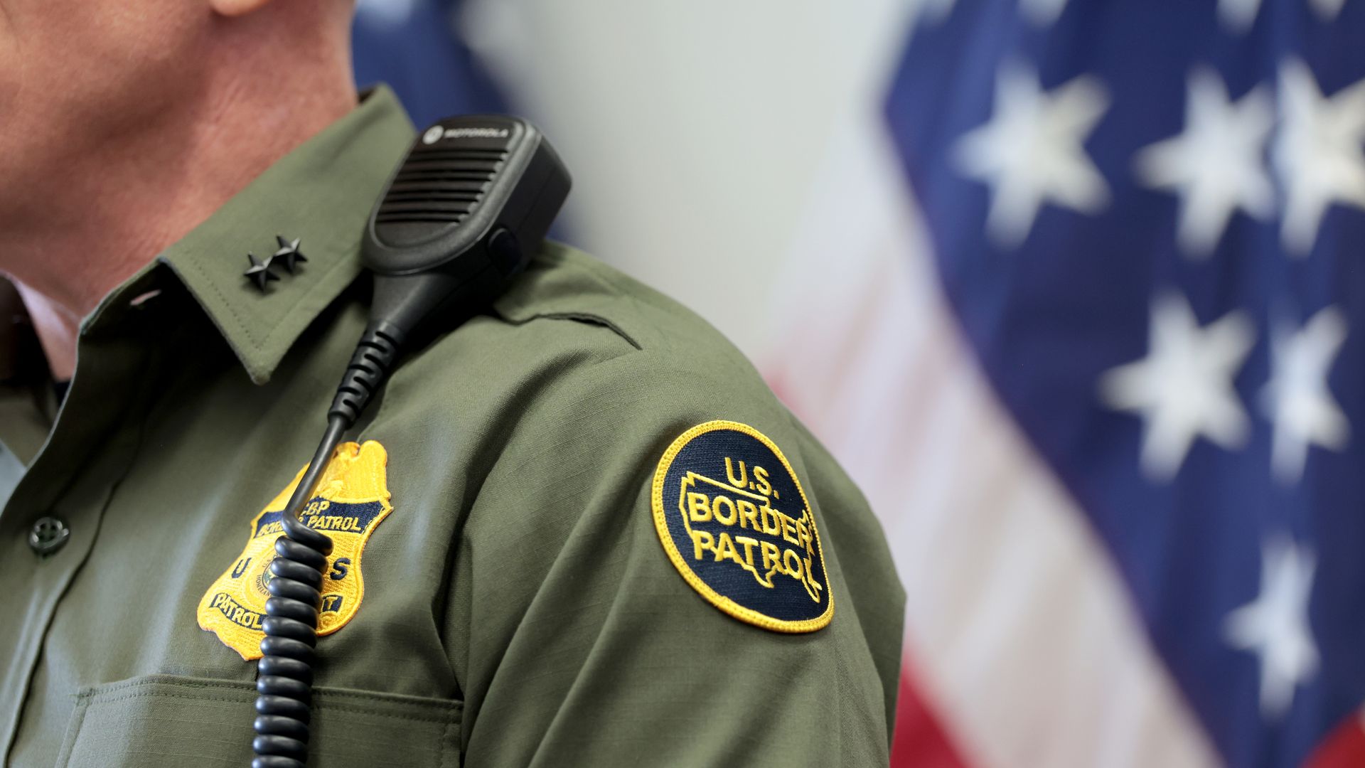 Border Patrol logo is shown as a shirt patch.