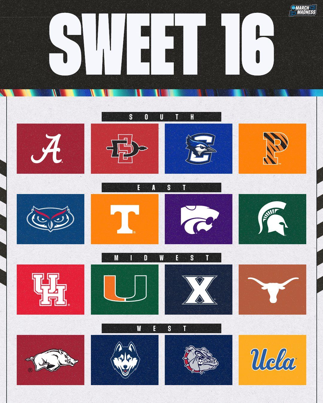 Sweet 16 teams