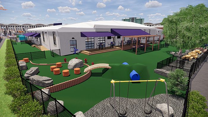 Skiptown outside area