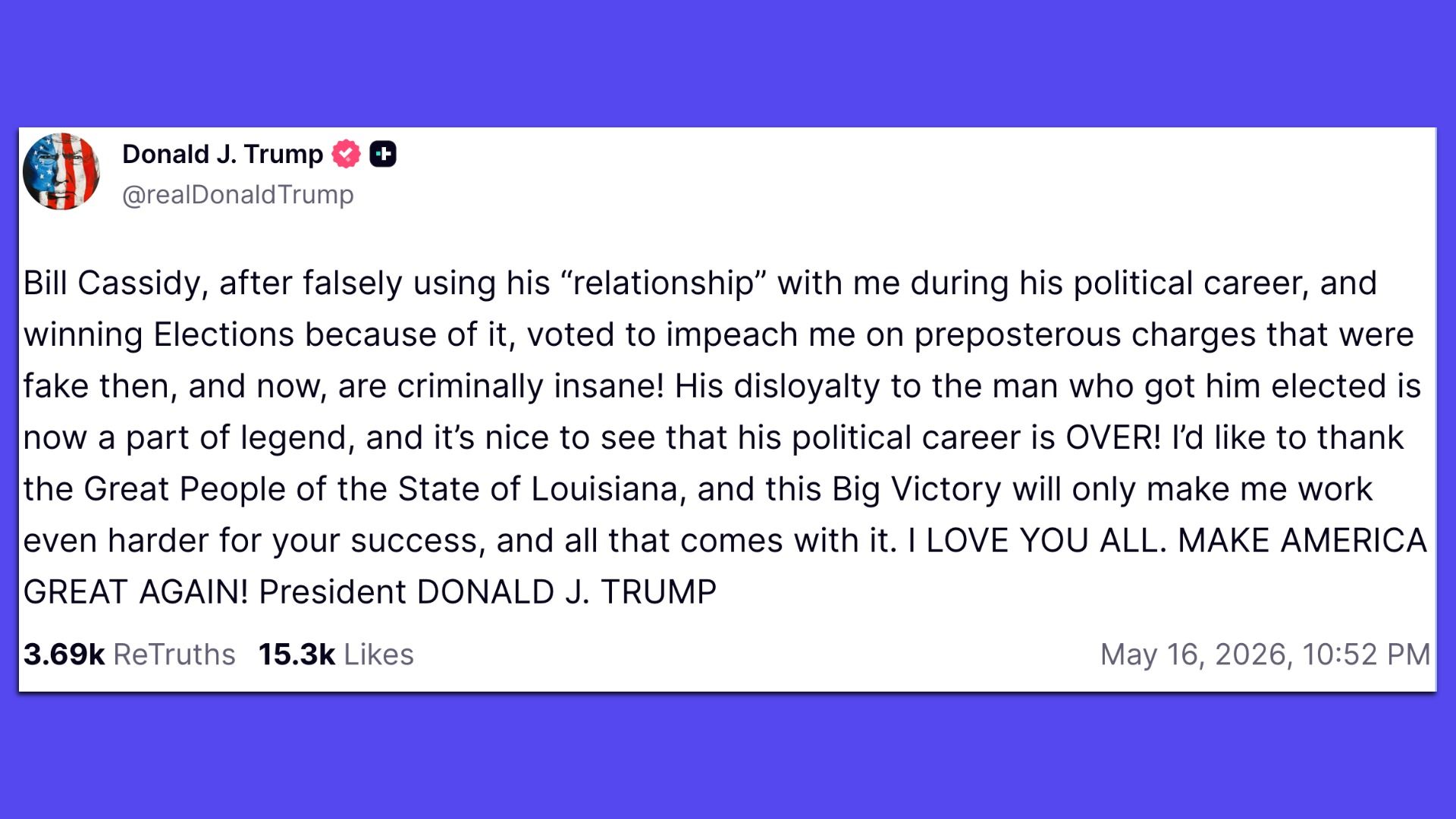 Screenshot via TruthSocial