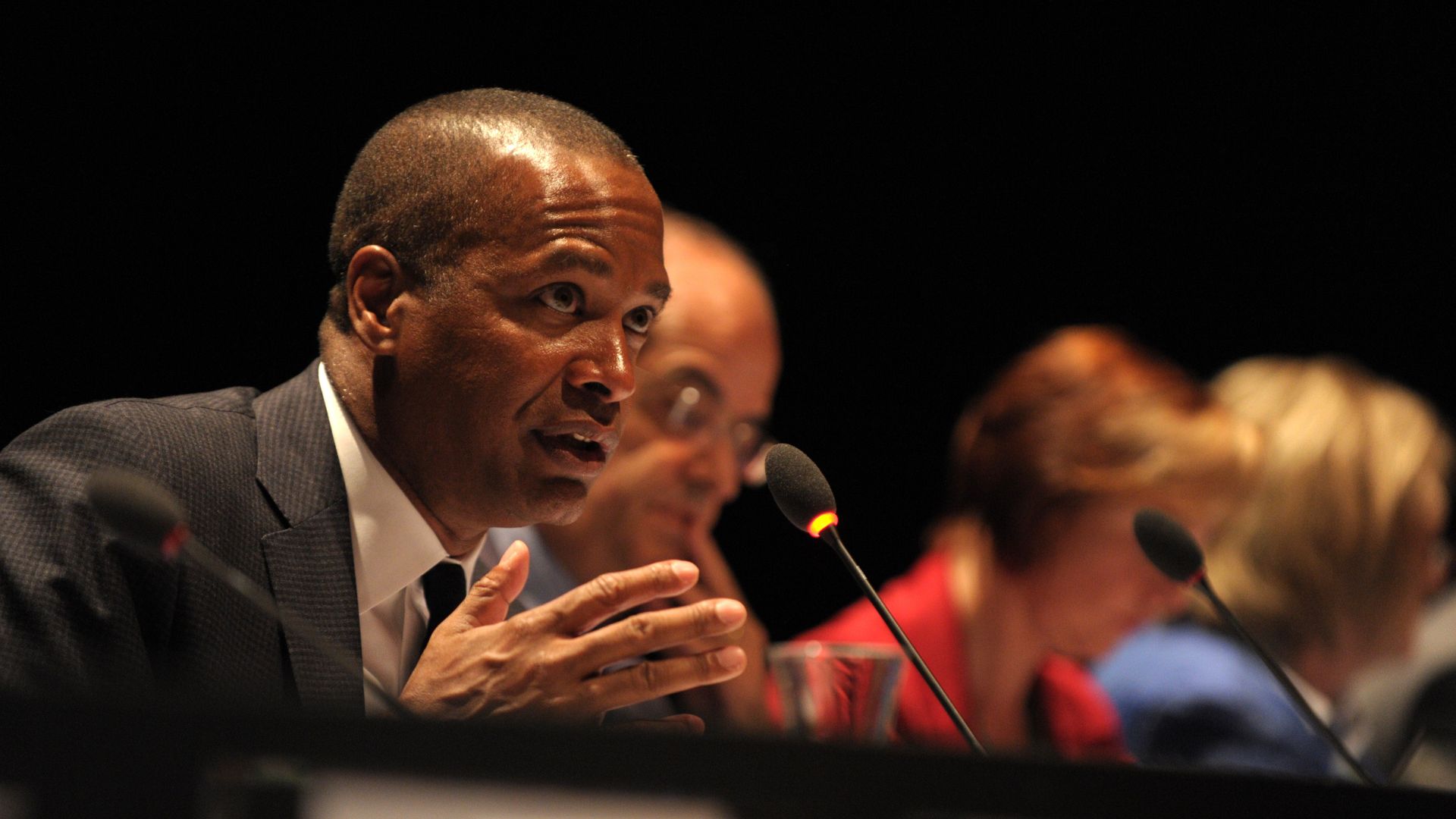 Google's former chief legal officer David Drummond, testifying in Paris.