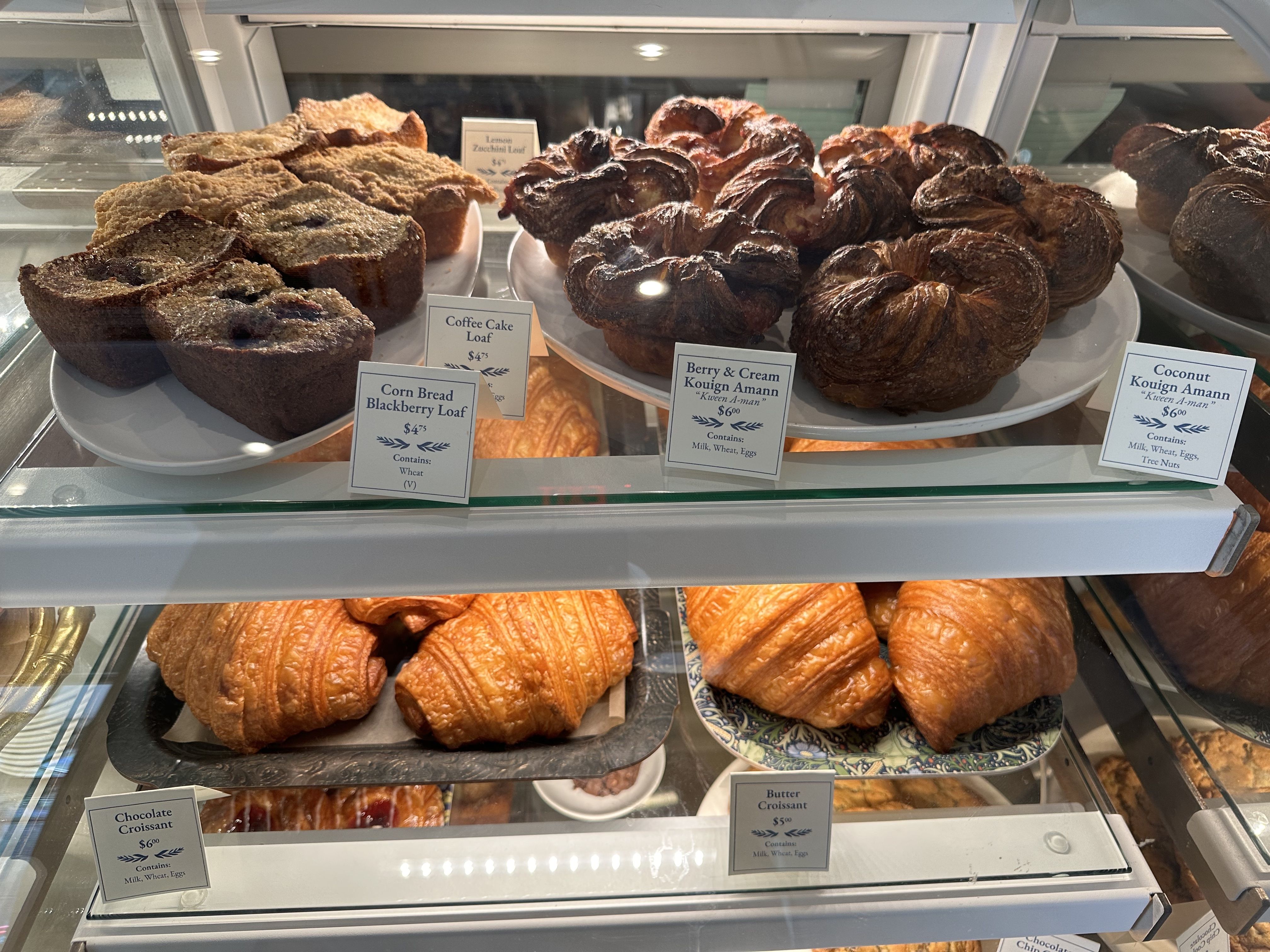 Pastries of the day at A Sanctuary Cafe on Beacon Hill