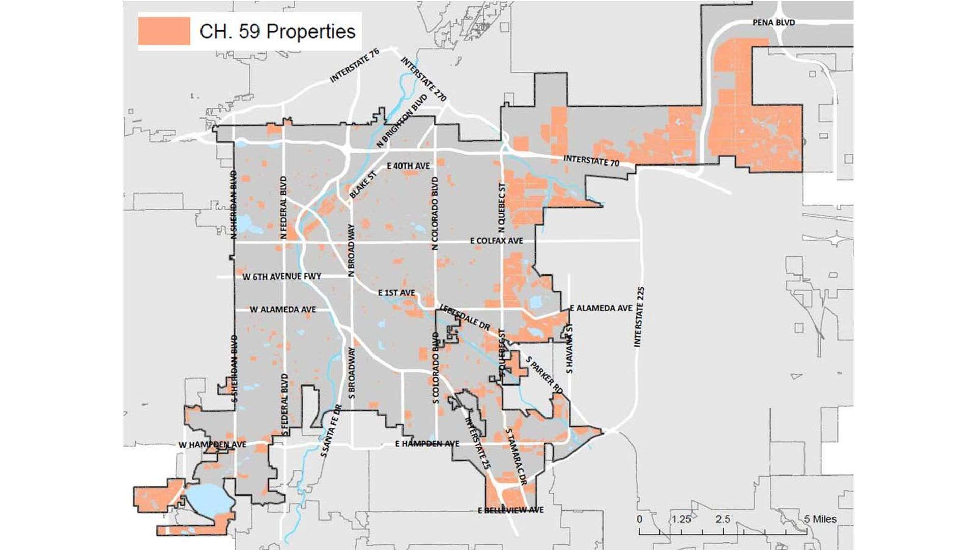 Updated group living rules are currently in effect in areas under the updated Denver Zoning Code, shown in gray on this map.