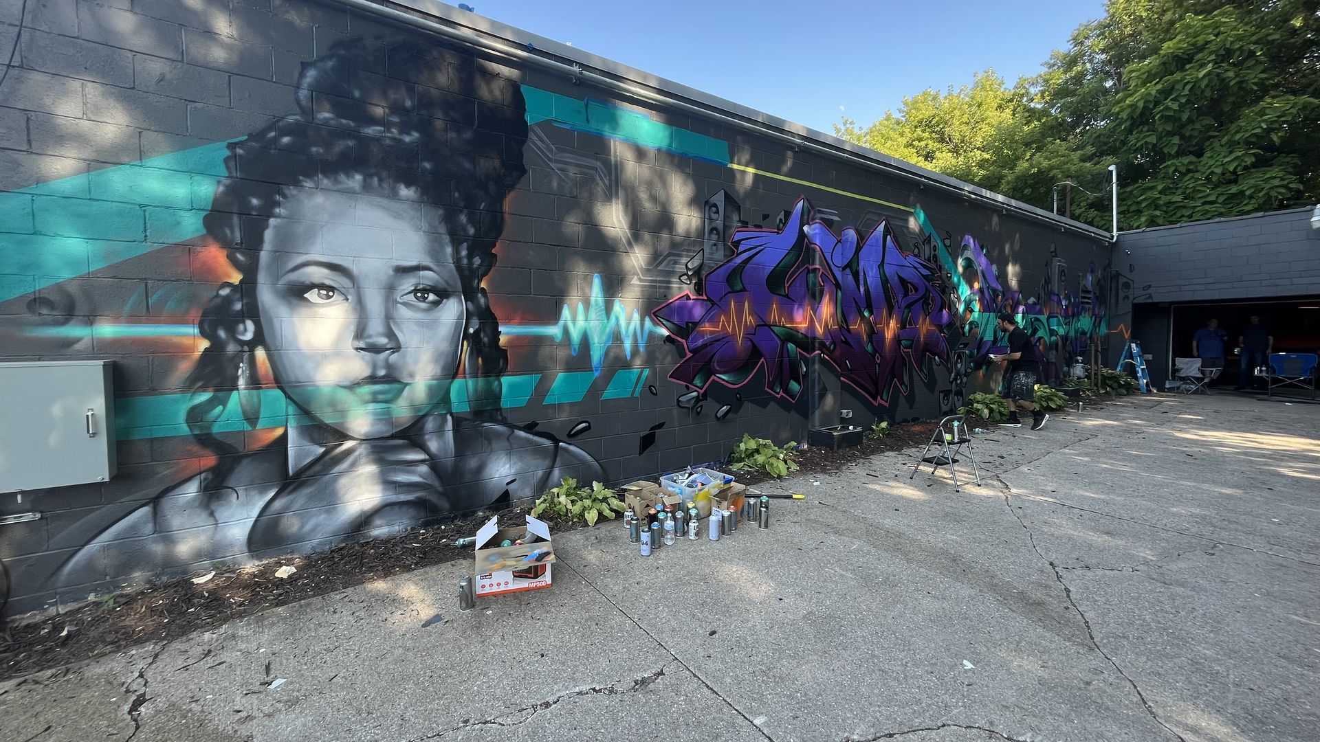 A photo of a mural.