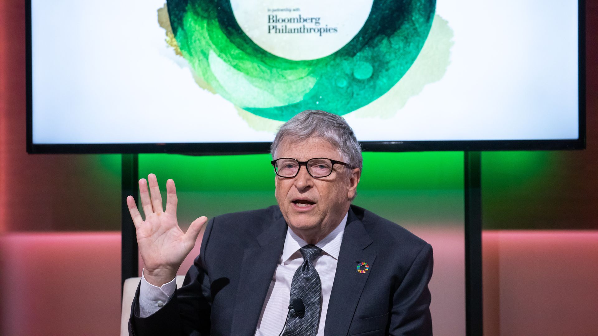 Bill Gates speaks at an event.