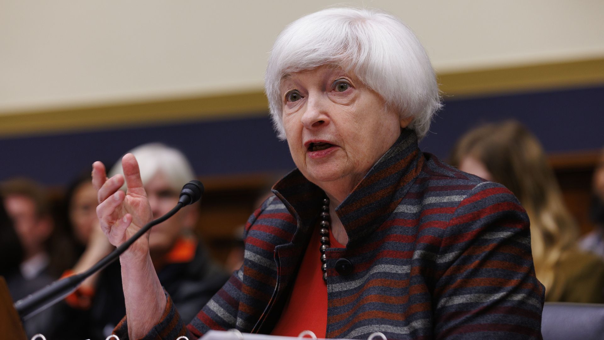 Treasury Secretary Janet Yellen testifying before a House committee in February 2024.